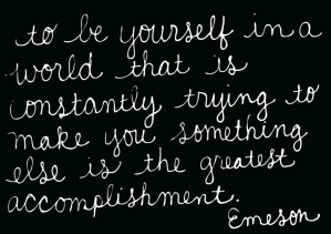 To be yourself Emerson